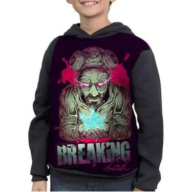 Imagem de Casaco Moletom Infantil Breaking Bad Walter White - smoke, Preto, 8