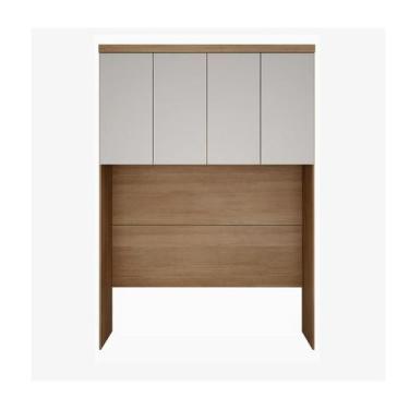 Imagem de Modulado Aéreo Casal 4 Portas - Rizon-Cumaru off white - Móveis Novo H