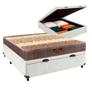 Imagem de Conjunto Cama Box Bau Blindado Casal + Colchão D26 Ortophedic Sankonfort