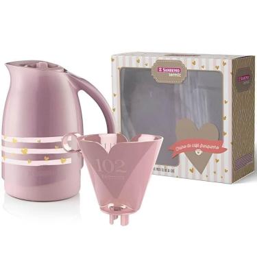 Imagem de Conjunto De Bule 700ml + Suporte Para Filtro De Café 102 Rosa - Sr1011-60 - Sanremo
