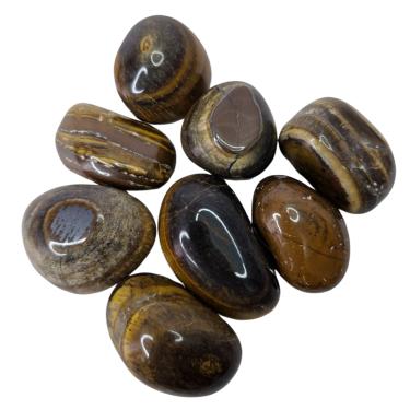 Imagem de Pedra Natural Olho de Tigre 4 a 6 cm Rolada 500 gramas