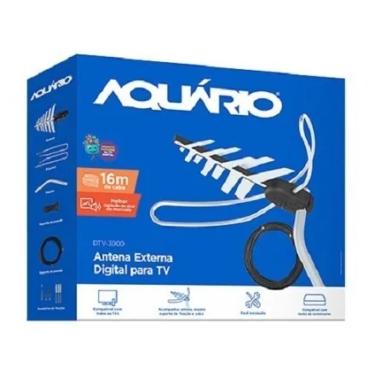 Imagem de Antena Tv Externa Digital Aquário DTV-3000 VHF UHF FM HDTV