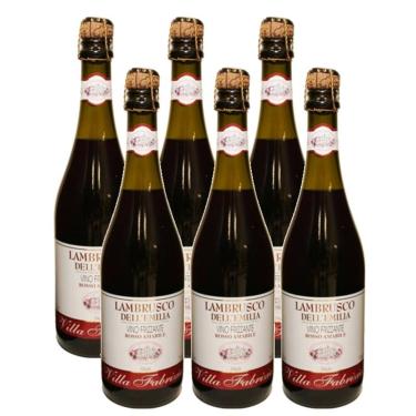 Imagem de Kit 06 Unid. Frisante Lambrusco Tinto Villa Fabrizia 750ml