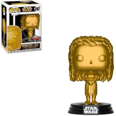 Imagem de Funko Pop Star Wars 287 Princess Leia Gold Dourado
