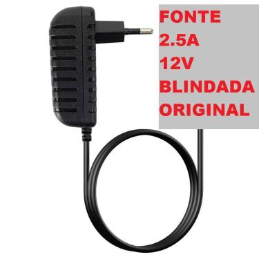 Imagem de Fonte Energia Bivolt 12V 2.5A Blindada Original Chaveada