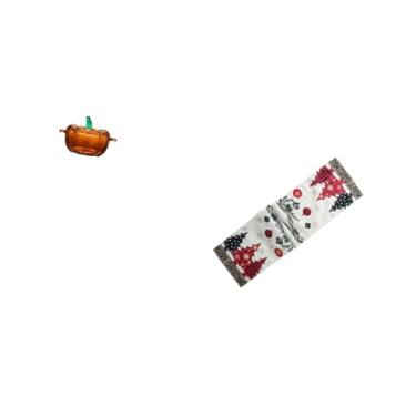 Imagem de Fenteer Prato de Doces de Vidro em Formato de Abóbora com Tampa E Caminho de Mesa de Natal, Cômoda, Cachecol, Toalha de Mesa Sazonal de Inverno Reutilizável P