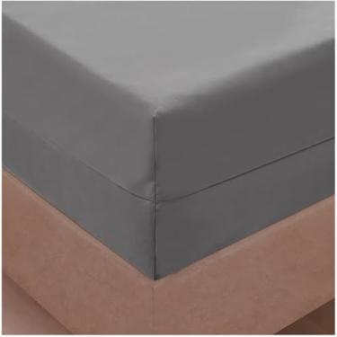 Imagem de Protetor De Colchão Acolchoado Capa De Colchão Impermeável 6 Lados Totalmente Fechado Com Zíper Lençol à Prova De Poeira Para Cama De Casal Twin Full, Grey, 140cmX190cmX30cm