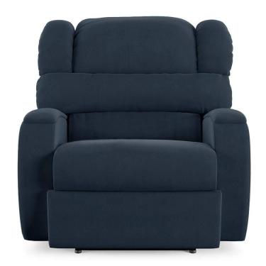 Imagem de Poltrona Do Papai Sala De Cinema Reclinável Manchester Elétrica Massagem Usb Veludo Azul