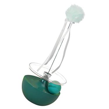 Imagem de Zhjvihx Cat Self Play Teaser Wand, Interessante Teaser de Gato Interativo Vestível Toy Ball Toy Atraente Alementos de Bedom para Kitten for Indoor (Verde)