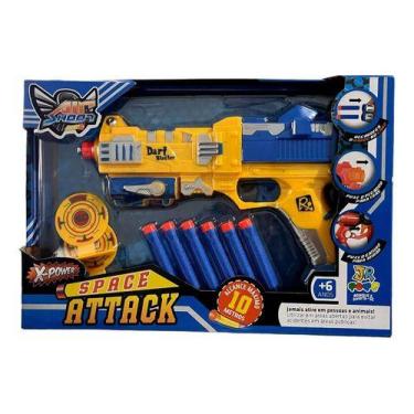 Imagem de Pistola Lança Dardos De Espuma Semelhante Nerf Com Acessórios - JR Toy