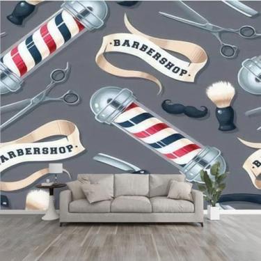 Imagem de HKV148EYUI Papel de parede 3D sem costura suprimentos de barbearia autoadesivo quarto sala de estar dormitório decoração mural de parede adesivo adesivo de parede e teto de parede