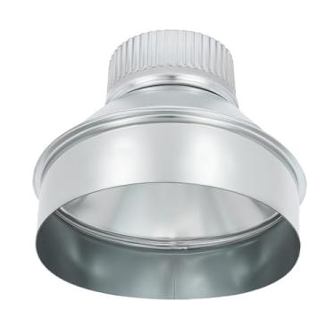 Imagem de ZOWZEA Redutor de duto de 15 a 7,6 cm, redutor de dutos de ar, aumentador, adaptador de duto de ar ou redutor de tubo de metal redondo para sistemas de ventilação de banheiro e cozinha