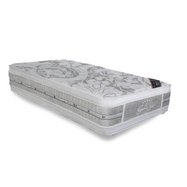 Imagem de Colchão Solteiro Espuma Látex Molas Ensacadas Pocket Super Luxo Double Face Euro Pillow (78x188x36) - Castor