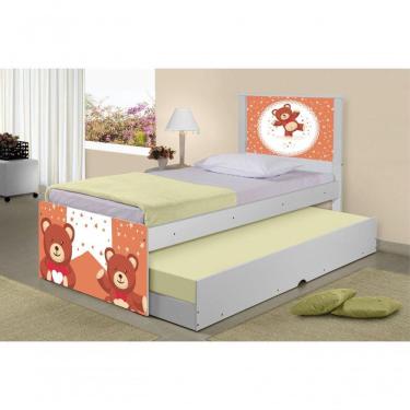 Imagem de Bicama Juvenil Adesivada Ursinhos De Pelúcia Com Colchões