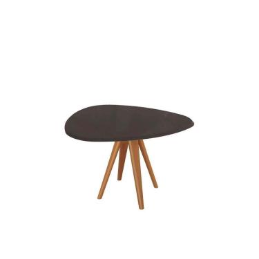 Imagem de Mesa De Sala Jantar Duna Madeira Maciça C- Tampo Madeirado C- Vidro 135x105cm Carvalho-preto Fosco-vidro Preto - Kappesberg
