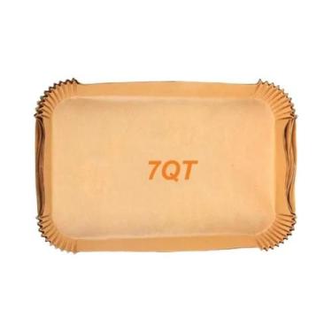 Imagem de Forro De Papel Para Air Fryer Retangular Antiaderente À Prova De Óleo 