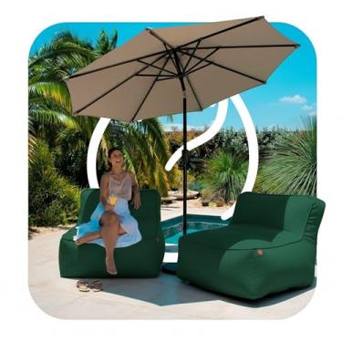 Imagem de Poltrona Impermeável para Área Externa Joy Kit com 2 - Eco Flame (Verde Musgo)