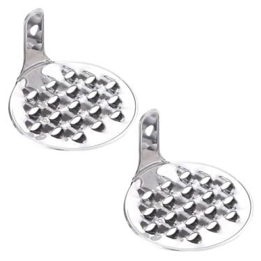 Imagem de 2 peças de raspador de geleia de feijão de aço inoxidável, geleia de feijão pequeno, ralador de geleia fria, raspador de gelatina de aço inoxidável, máquina de macarrão chinês, ferramenta de ralar e