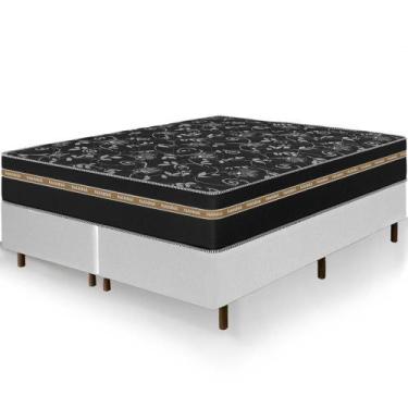 Imagem de Cama Box King Size Colchão Ortho Suport Espuma D33 Ortopédico Pillow P