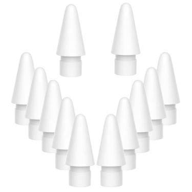 Imagem de Dicas de substituição para Apple Pencil 1ª e 2ª geração, iPad Pro Stylus, pacote com 12, branco, compatível com Logitech Crayon (12)