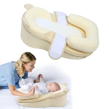 Imagem de Travesseiro de alimentação para bebê, almofada de alimentação antitransbordamento para reduzir o cuspe, almofada de amamentação segura, cunha de refluxo para amamentação, parte superior e inferior