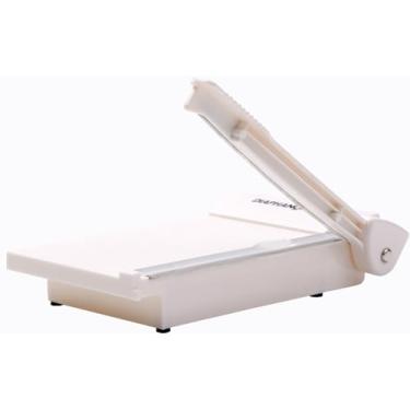 Imagem de Cortador de papel de guilhotina, mini cortador de papel compacto, grade de 1/4 polegada para corte de precisão, cortes retos até 3 folhas, perfeito para fotos, criação de cartões e pequenos projetos