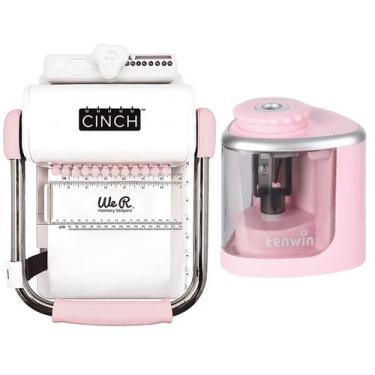 Imagem de Encadernadora The Cinch Furo Quadrado + Apontador Elétrico Rosa - WE R