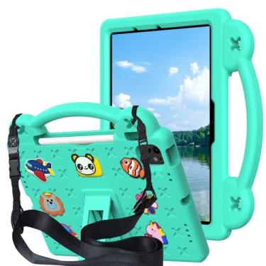 Imagem de QYiiD Capa infantil para iPad (A16) 11 polegadas 2025, iPad 10ª geração 10,9 polegadas 2022, capa protetora de EVA infantil à prova de choque com alça de suporte, alça de ombro, suporte para iPad 11