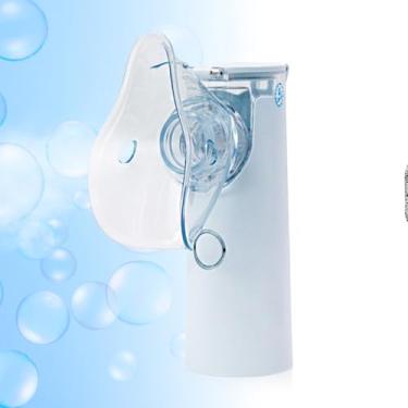 Imagem de Inalador Nebulizador Portátil, Silencioso, 17ml, USB e Pilhas AA, com 2 Máscaras Adulto e Criança, 12x5cm