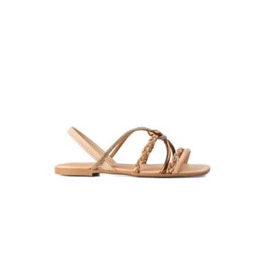 Imagem de Sandália Dakota Rasteira Tiras Strass Multicolor, 35