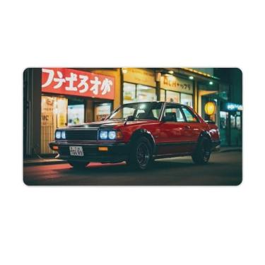 Imagem de HouLaiZhe Tapetes de mouse retrô clássicos JDM Silent Night Gaming JDM Car Desk Pads grandes para teclado de mesa de computador 40 x 75 cm