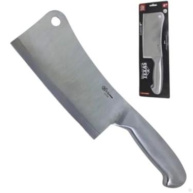 Imagem de Cutelo de aco inoxidavel para cozinha, picar, cortar carne, profissional, afiado, util, resistente,
