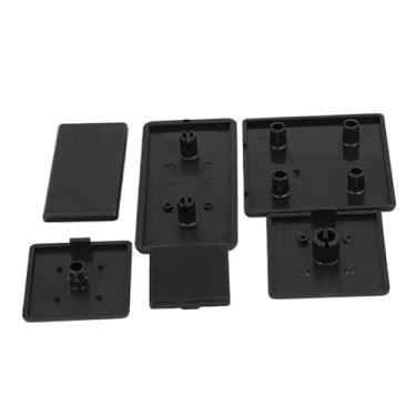 Imagem de 10 pçs/20 peças tampa de extremidade de perfil de alumínio 2020 3030 4040 4545 placa de cobertura de plástico preta (8080, 20 peças)