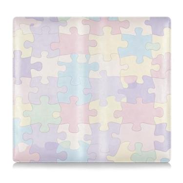 Imagem de CEBUGI Puzzle Pieces Porta-luvas para registro e seguro de carro, porta-luvas, organizador de documentos, 12,5 x 24 cm