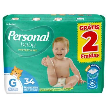 Imagem de Fralda Personal Baby Protect & Sec G 34 Unidades