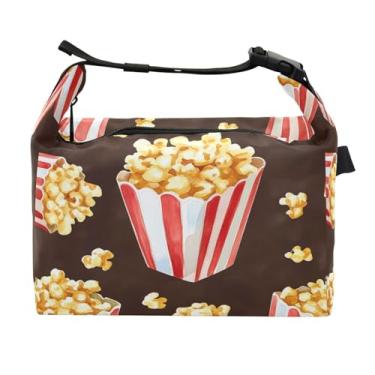 Imagem de STAYTOP Lancheira de pipoca de desenho animado com fivela, lancheira isolada para meninos e meninas, lancheira térmica para trabalho escolar