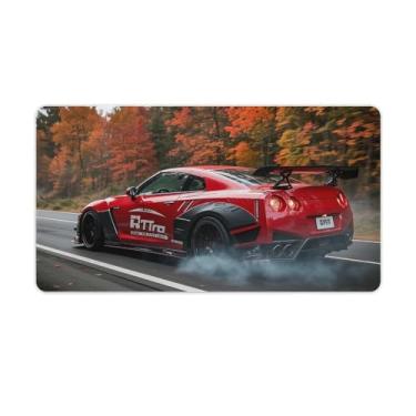 Imagem de HouLaiZhe JDM Car Drift R35 Speed ​​Sense Gaming Mouse Pads JDM Car Desk Pads Grandes Mousepads para Teclado Desktop Mat40X75cm