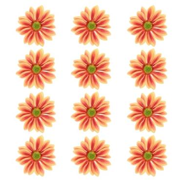 Imagem de YELARXI 12 peças de flores de margaridas artificiais, cabeças falsas de crisântemo, flores artificiais a granel - adequado para (faça você mesmo/casamento/buquês/centros de mesa/decoração de festa