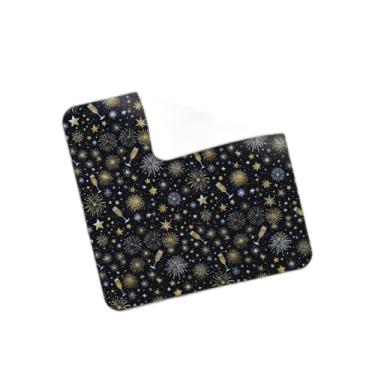 Imagem de Autocolantes Adesivos Redondos Ano Novo 25 Unidades Com Estampa de Fogos de Artifício - Tamanho 50x50cm