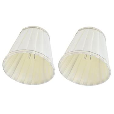 Imagem de Cryfokt Duplo Pequeno Abajur de Lâmpada, Clipe Em Tecido de Barril, Abajur Confortável para Lustre de Mesa, Conjunto de 2 Peças, Lâmpada E14, Quarto, Estúdio, Hotel (PX33)