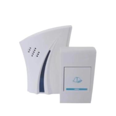 Imagem de Kit 2 Interfone Campainha Sem Fio 100m Bateria Longa Duração - Para Casa Loja Múltiplos Sons Instalação Sem Fios
