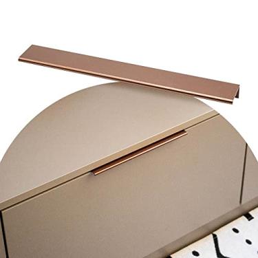 Imagem de 10 Puxadores Slim De Armario Retro Tito 192mm Cromado Bronze (Cobre Fosco)