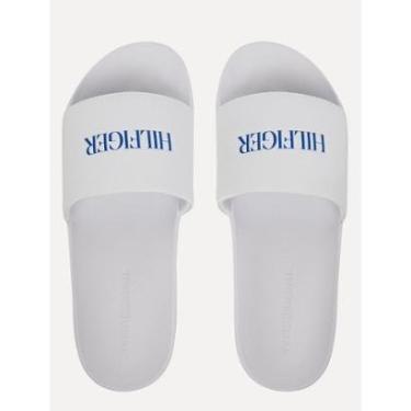 Imagem de Chinelo Tommy Hilfiger Print Tumble Pool Slide Branco-Masculino