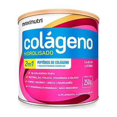 Imagem de Colágeno Hidrolisado 2 em 1 ZERO (250g) - Sabor Lichia, MaxiNutri