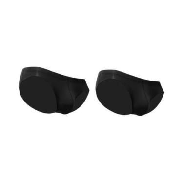 Imagem de Cuecas Masculinas De Cintura Baixa Em Seda Gelada 2 Peças, Roupa Íntim