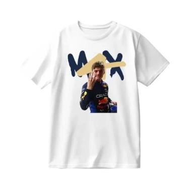 Imagem de Camiseta Masculina Estampada Max Verstappen F1 Verão Solta Confortável