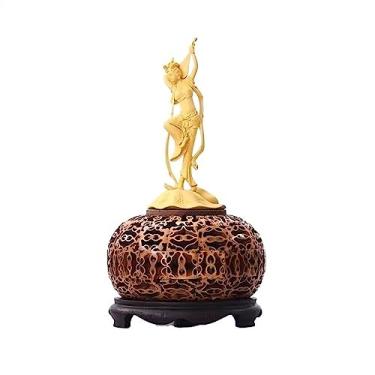 Imagem de porta-vara de incenso Queimador de incenso artesanal criativo, queimador madeira requintado, suporte zen para escritório estudo(A)