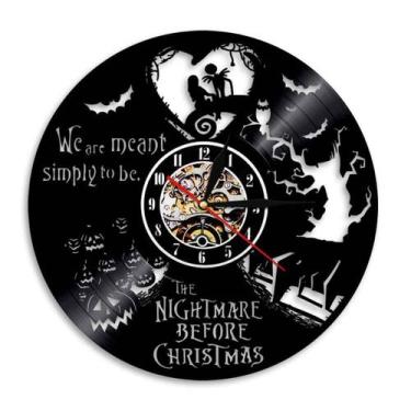 Imagem de Relógio de parede, disco de vinil, Nightmares Christmas, Jack Skelling