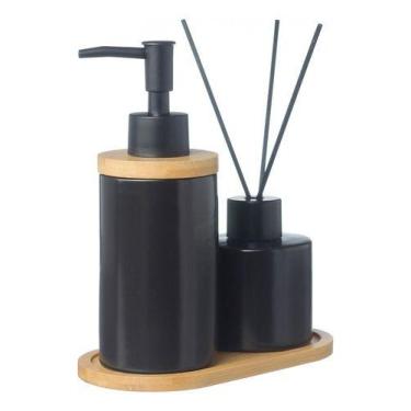 Imagem de Conjunto Lavabo Difusor Com Bandeja Dispenser Líquido Aromatizador 374