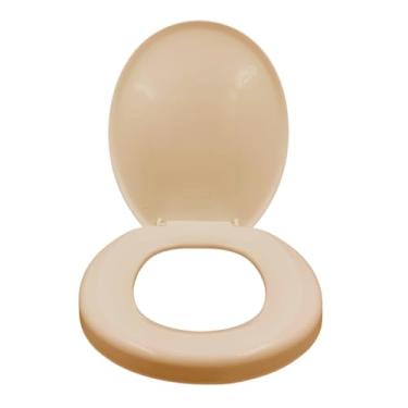 Imagem de Assento Sanitário Econômico Universal Oval | Assento Sanitário Básico Injetado | Tampa de Vaso Sanitário Convencional(BEGE (INJETADO))